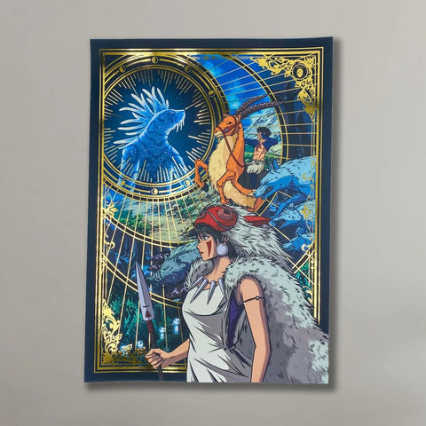 "Princess" - Plaque métallique Gold 60x40cm