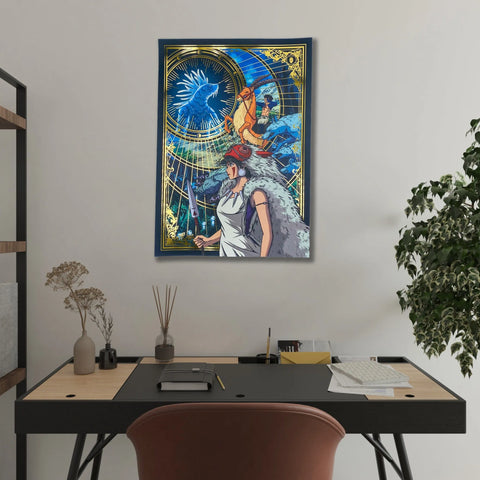 "Princess" - Plaque métallique Gold 60x40cm