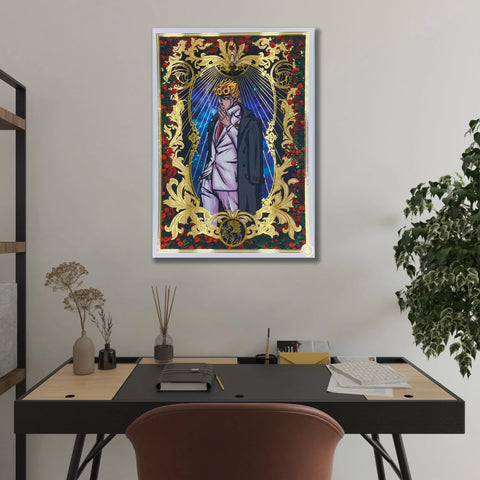 "Gang star" - Plaque métallique Gold 60x40cm