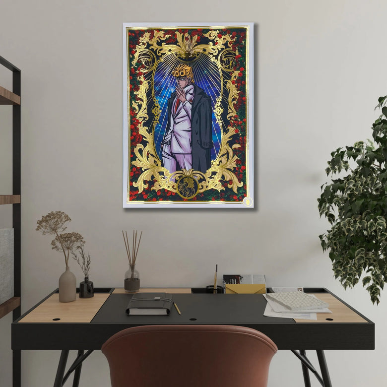 "Gang star" - Plaque métallique Gold 60x40cm
