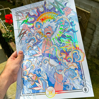 Poster Holographique A3 "Sun God"