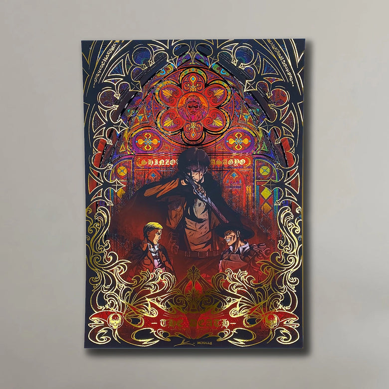"The death" - Plaque métallique Gold 60x40cm
