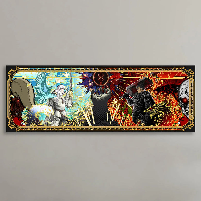 "Duel of the fates" - Plaque métallique Gold 113x42cm