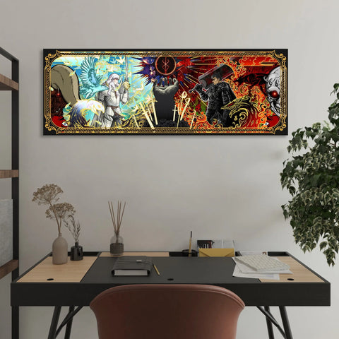 "Duel of the fates" - Plaque métallique Gold 113x42cm