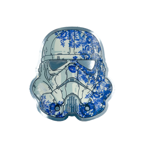 "Porcelaine 2" - Stickers Silver9x10cm
