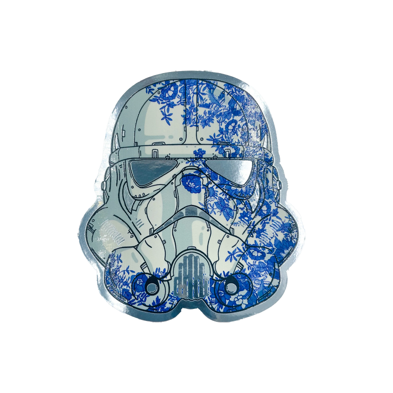 "Porcelaine 2" - Stickers Silver9x10cm