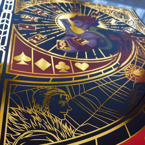 "Joker" - Plaque métallique Gold 60x40cm