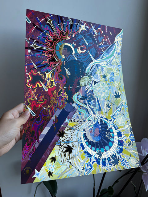 Poster "Eclipsed Souls" Gold+Vernis A3
