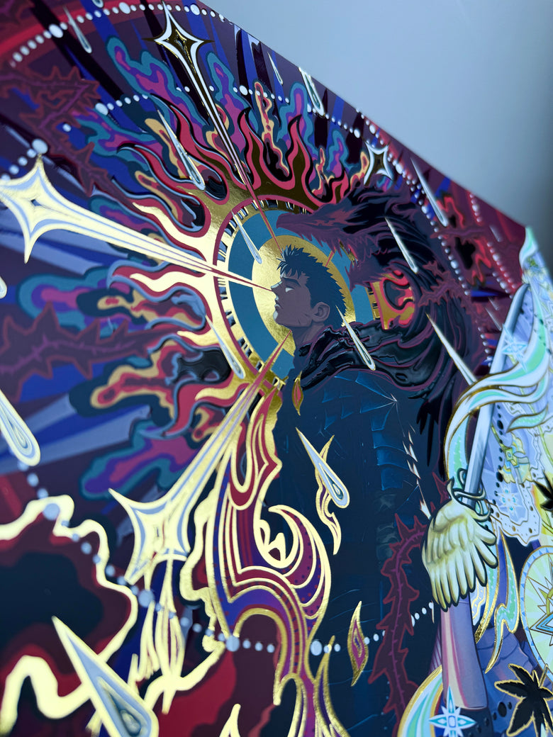 Poster "Eclipsed Souls" Gold+Vernis A3