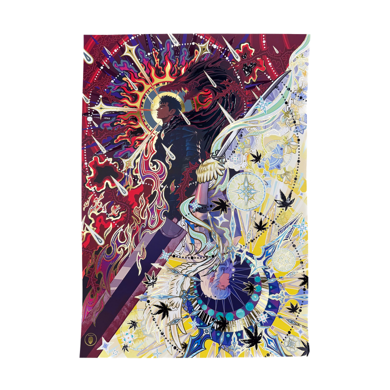 Poster "Eclipsed Souls" Gold+Vernis A3
