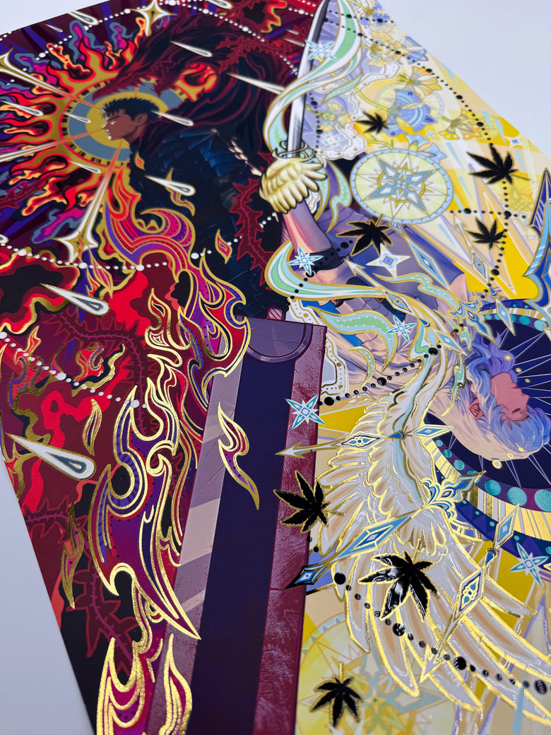 Poster "Eclipsed Souls" Gold+Vernis A3