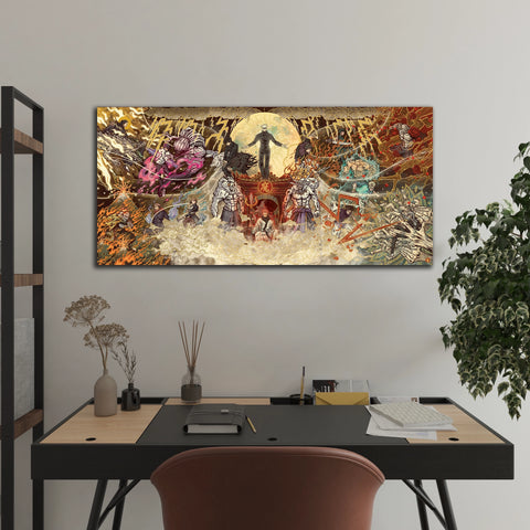 "Beyond Good and Evil" - Plaque métallique Gold 90x42cm