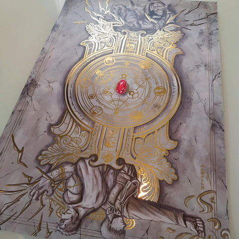 "The truth" - Plaque métallique Gold 60x40cm