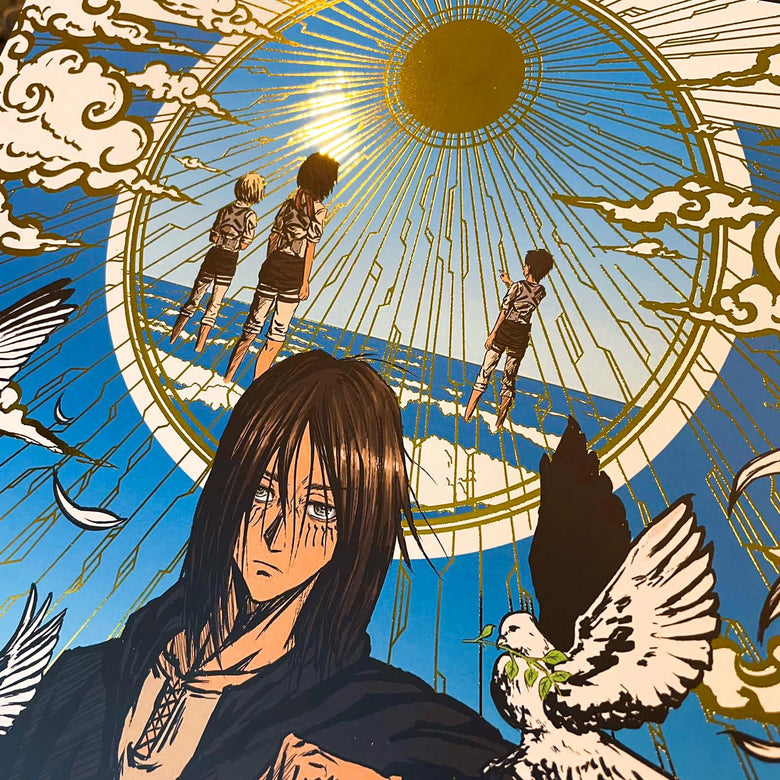 "The world" - Plaque métallique Gold 60x40cm