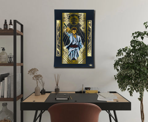 "King Butterfly" - Plaque métallique Gold 60x40cm
