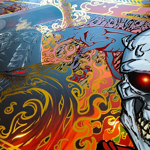 "Duel of the fates" - Plaque métallique Gold 113x42cm