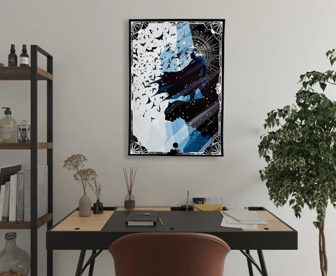 "Winter" - Plaque métallique Gold 60x40cm