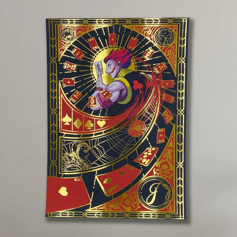 "Joker" - Plaque métallique Gold 60x40cm