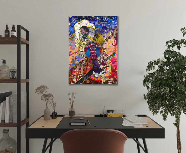 "Warlords" - Plaque métallique Gold 60x40cm