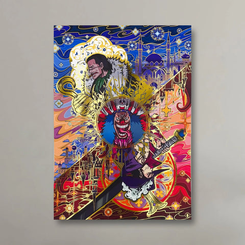 "Warlords" - Plaque métallique Gold 60x40cm