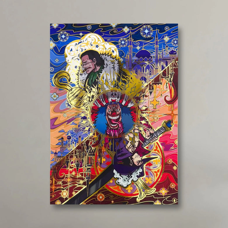 "Warlords" - Plaque métallique Gold 60x40cm