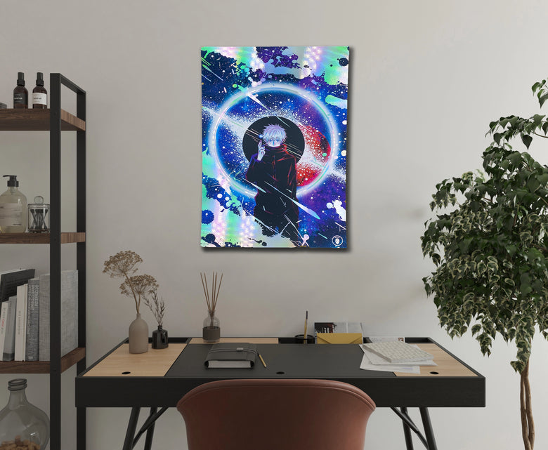 "Infinite Cosmos" - Plaque métallique Gold 60x40cm