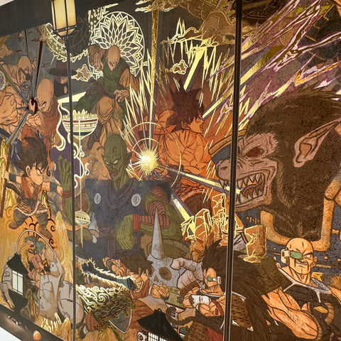 "Wukong Legend" - Plaque métallique Gold 25x105cm