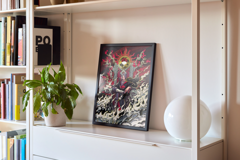 Poster "Eternal Flames" - Gold+Vernis A3
