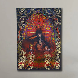 "The death" - Plaque métallique Gold 60x40cm