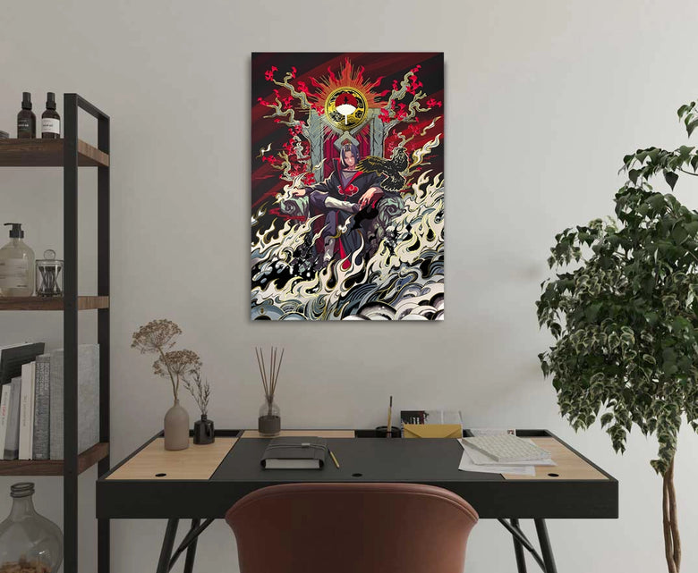 "Eternal Flames" - Plaque métallique Gold 60x40cm