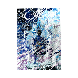 Poster Silver A3 "Black star"