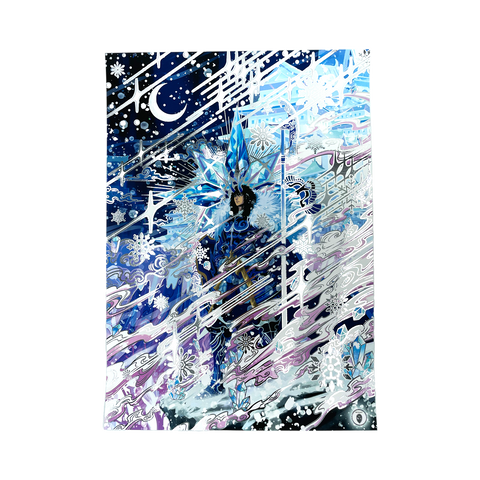 Poster Silver A3 "Black star"