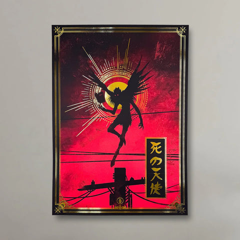 "Angel of death" - Plaque métallique Gold 60x40cm