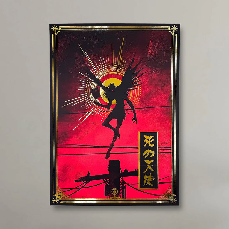 "Angel of death" - Plaque métallique Gold 60x40cm