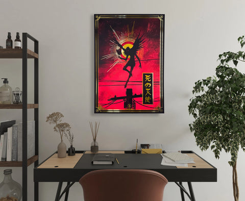 "Angel of death" - Plaque métallique Gold 60x40cm