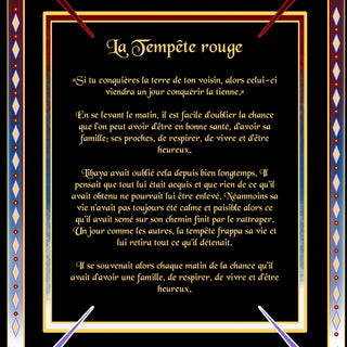 Poster Gold A3 "Red Storm"