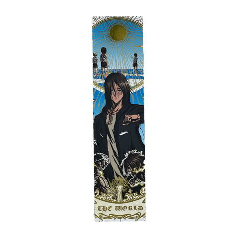 "The world" - Marque page gold 5x19cm