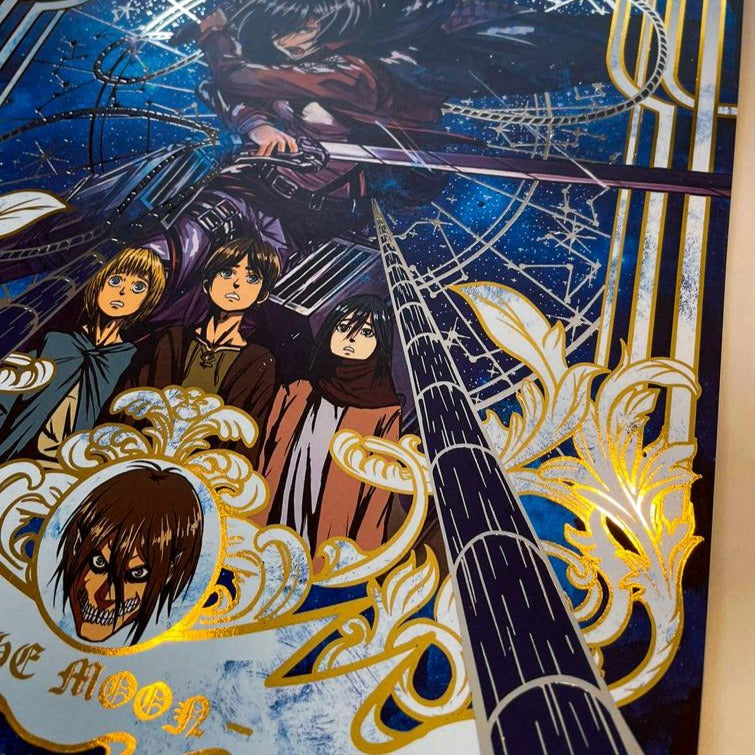 Poster Gold/Silver A3 "The moon"