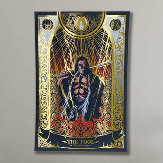 "The Fool" - Plaque métallique Gold 60x40cm