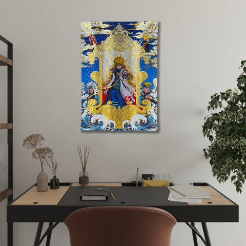 "Thunder" - Plaque métallique Gold 60x40cm