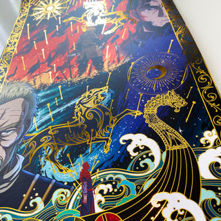 Poster Gold 44x22cm "Father dies twice"