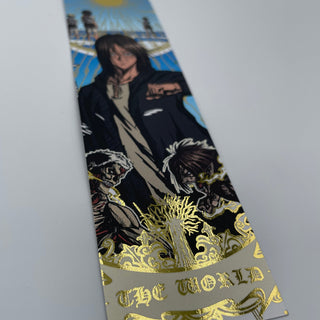 "The World" - Marque page gold 5x19cm