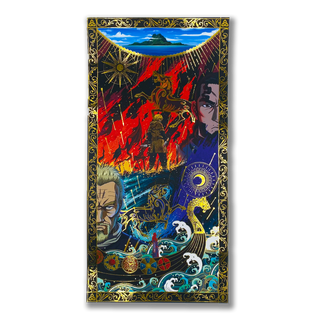 Poster Gold 44x22cm "Father dies twice"